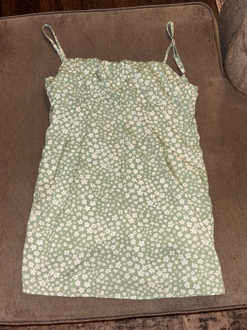 Princess Polly Sage Green Floral Smocked Sundress